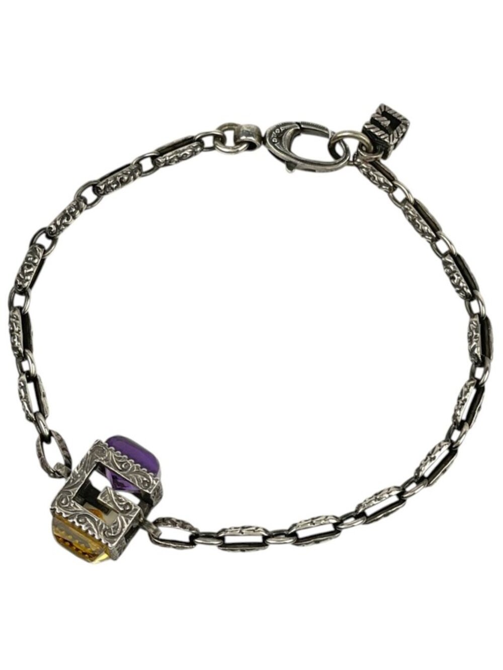 Gucci Bracelet G Cube 925 Sterling Silver Rhinestone